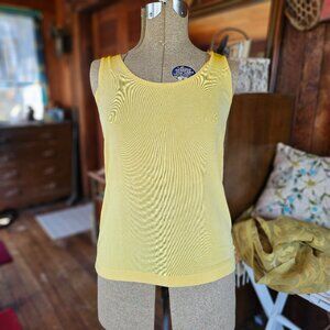 Womenn's Chico's Travelers Yellow Tank Top Size 2